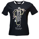 Blue Hello Roping Embellished T Shirt Nawao.com