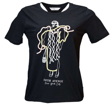 Blue Hello Roping Embellished T Shirt Nawao.com