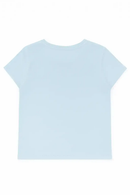 Blue Ice Cream Sequins At Chest T Shirt Nawao.com
