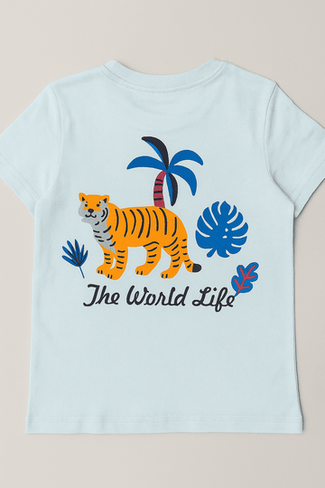 Blue Jungle T Shirt And Long Pant Pyjama Set Blue Nawao.com