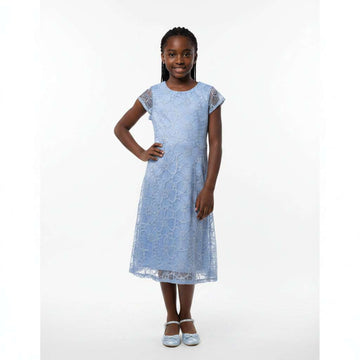 Blue Lace Dress Pale Blue Nawao.com