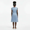Blue Lace Dress Pale Blue Nawao.com
