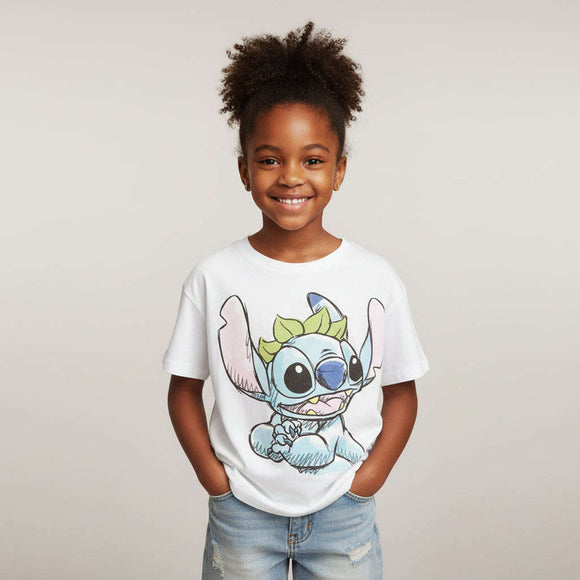 Blue Lilo   Stitch Boxy Top Pale Blue 8 9 Years Nawao.com