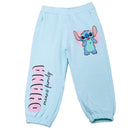 Blue Lilo Stitch Print Track Pants Blue Nawao.com