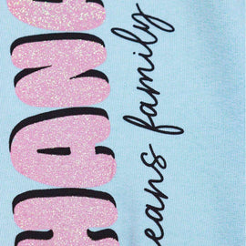 Blue Lilo Stitch Print Track Pants Blue Nawao.com