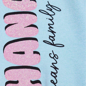 Blue Lilo Stitch Print Track Pants Blue Nawao.com