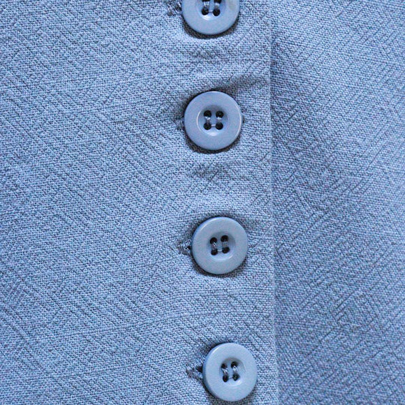 BLUE LINEN BLEND WAISTCOAT Nawao.com