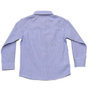 Blue Long Sleeve Stripe Shirt Blue Nawao.com