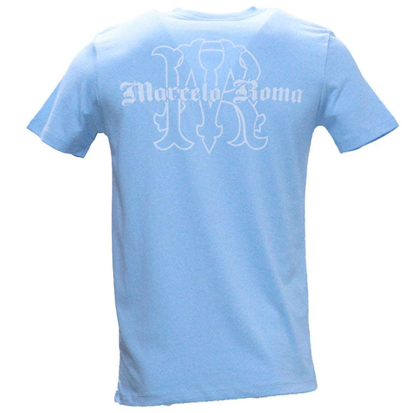 Blue Marcelo Renossi T Shirt Blue Nawao.com