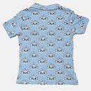 Blue Marie Cat Front Open Aop Pj Nawao.com