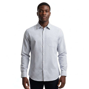 Blue Mens Casual Shirt Nawao.com