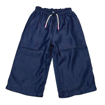 Blue Midwash Culottes Trouser Nawao.com