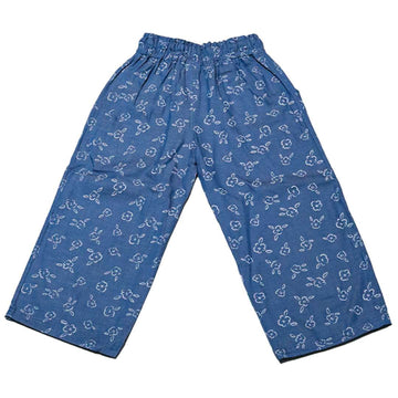 Blue Print Chambray Trouser Nawao.com