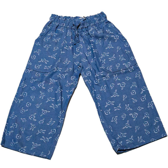 Blue Print Chambray Trouser Nawao.com