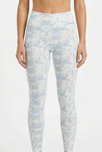 Blue Printed Actian Legging Blue Nawao.com
