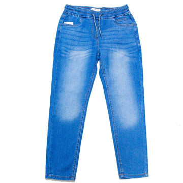 Blue Pull On Jeans Blue Nawao.com