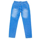 Blue Pull On Jeans Blue Nawao.com