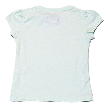 Blue S S Butterfly Sequins Work T Shirt Nawao.com