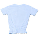 Blue S S Placement Butterfly Sequiens Work T Shirt Nawao.com