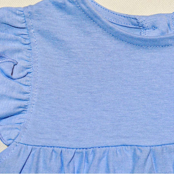 Blue Schiffly Blouse Nawao.com