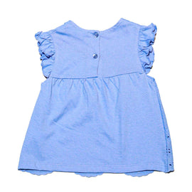 Blue Schiffly Blouse Nawao.com