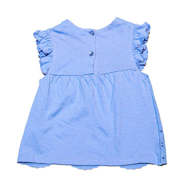 Blue Schiffly Blouse Nawao.com