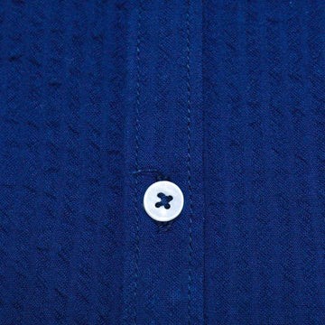 BLUE  SEERSUCKER LS SHIRTS Nawao.com