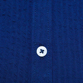 BLUE  SEERSUCKER LS SHIRTS Nawao.com