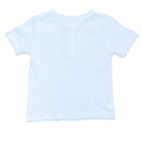 Blue Short Sleeve Jacuard Henley T Shirt Blue Nawao.com