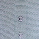 Blue Short Sleeve Jacuard Henley T Shirt Blue Nawao.com