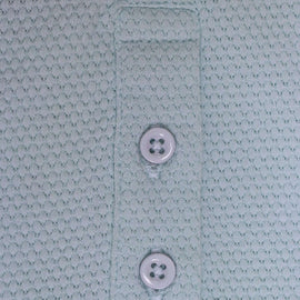 Blue Short Sleeve Jacuard Henley T Shirt Blue Nawao.com