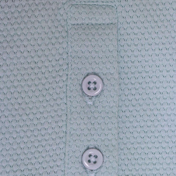 Blue Short Sleeve Jacuard Henley T Shirt Blue Nawao.com