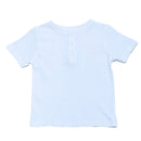 Blue Short Sleeve Jacuard Henley T Shirt Blue Nawao.com