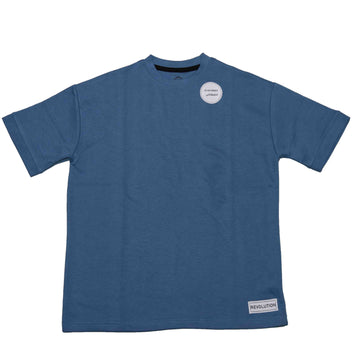 Blue Short Sleeve Oversize Tshirt Nawao.com