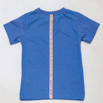 Blue Short Sleeve T Shirt With Pocket Blue Nawao.com