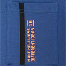 Blue Short Sleeve T Shirt With Pocket Blue Nawao.com