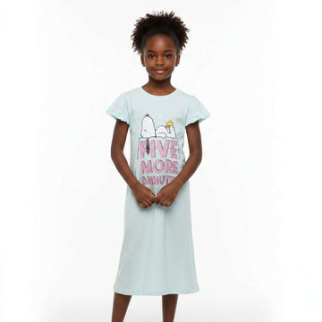 Blue Snoopy Placement Print Nightshirts Blue Nawao.com