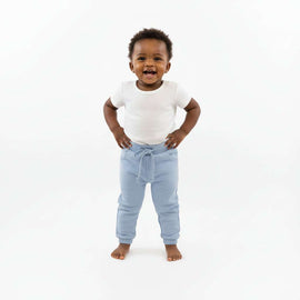 Blue Solid Active Pant Nawao.com