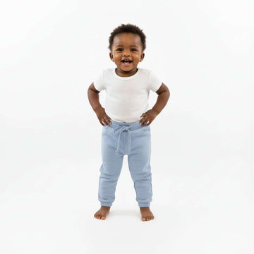 Blue Solid Active Pant Nawao.com