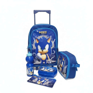 Blue Sonic Prime 5 In 1 Value Pack  16  Trolley Bag Nawao.com