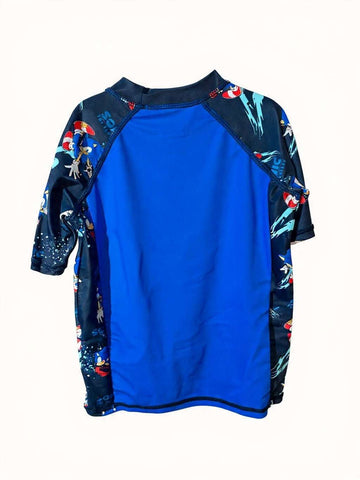 Blue Sonic Rash Guard T Shirt Nawao.com