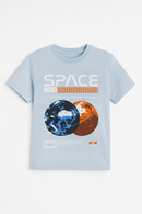 Blue Space T Shirt And Long Pant Pyjama Set Nawao.com
