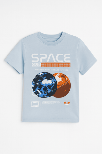 Blue Space T Shirt And Long Pant Pyjama Set Nawao.com