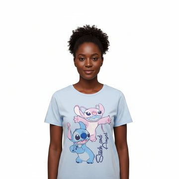 Blue Stitch Printed T Shirt Nawao.com