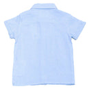 Blue Stripe Seersucker Resort Short Slv Shirt Nawao.com