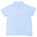 Blue Stripe Seersucker Resort Short Slv Shirt Nawao.com