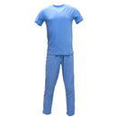 Blue T Shirt And Stripes Pyjama Set Sky Blue Nawao.com