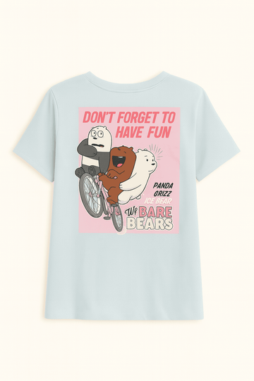 Blue We Bare Bears Printed T Shirt Blue Nawao.com