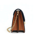 Blue White Stripe Flap Messenger Bag Nawao.com
