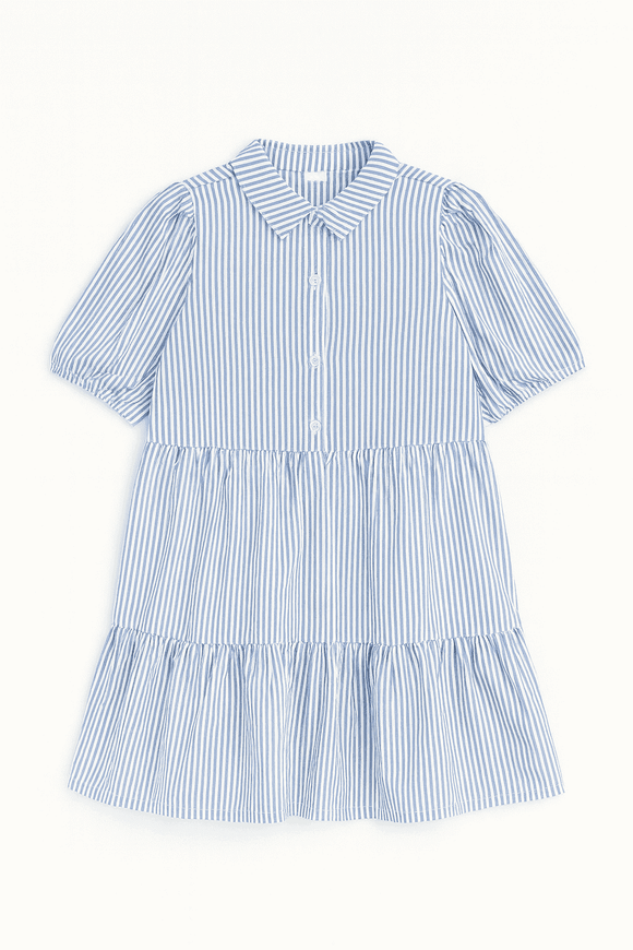 Blue White Stripes Dress Assorted Nawao.com